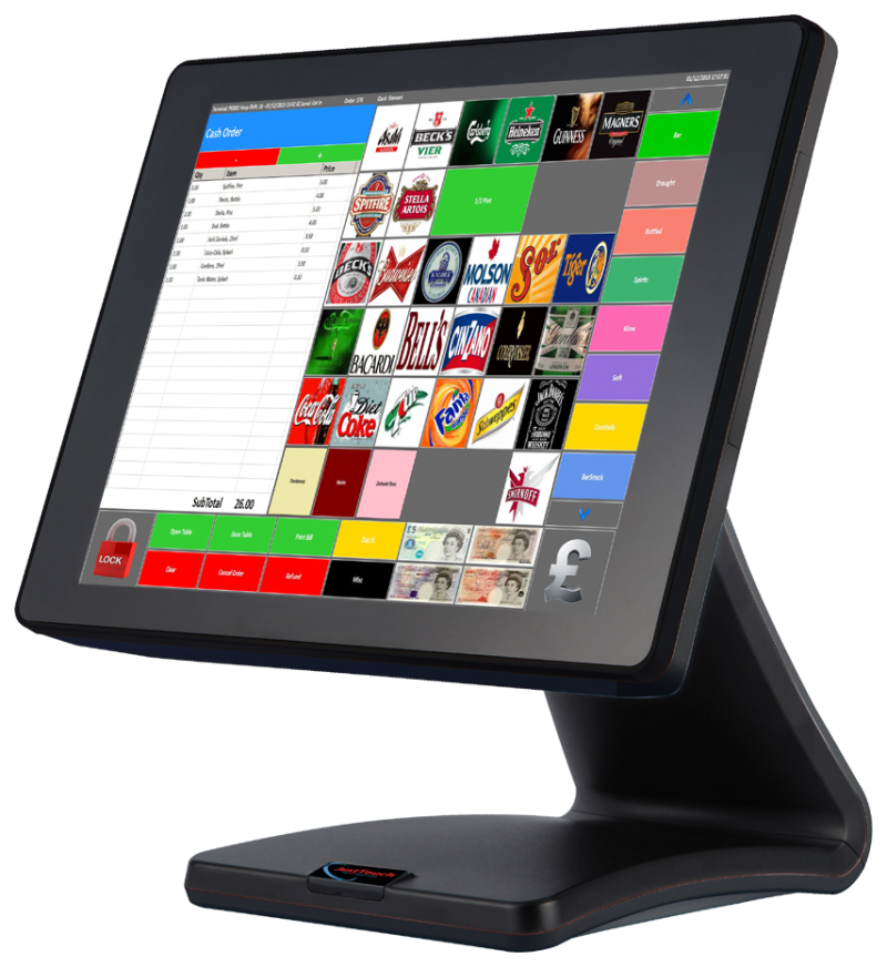 JustTouchPOS Bar Sales Screen